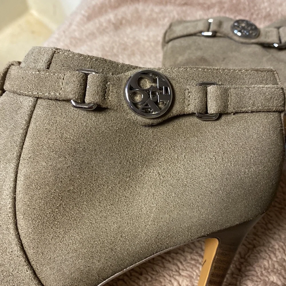 Coach Tan Suede Booties